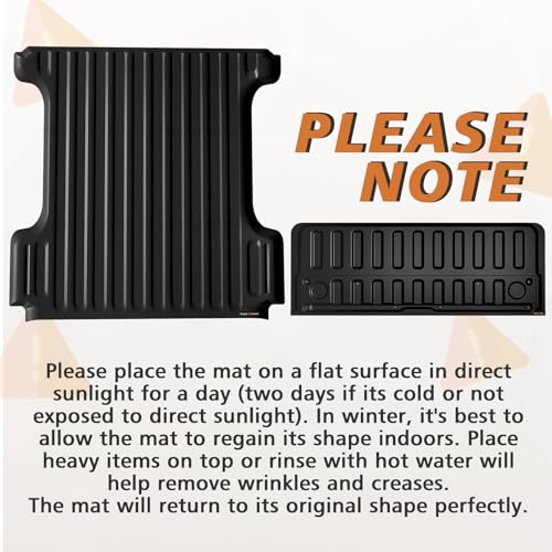 Image of TripleAliners Truck Bed Mat (5.7FT) & Tailgate Mat (Standard&Power Tailgate-Release) Fit for Ram 1500 2019-2026 Accessories All Weather TPE Bed Liner Tailgate Cover Custom Fit, Not Fit Drop in Liner