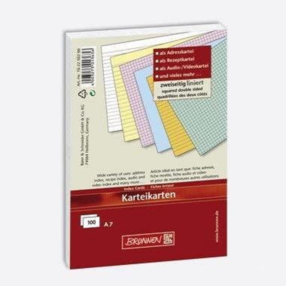 Cartoncini Schedario Brunnen A7 Rigati - 200 Pezzi, Colori Assortiti - Foto 6