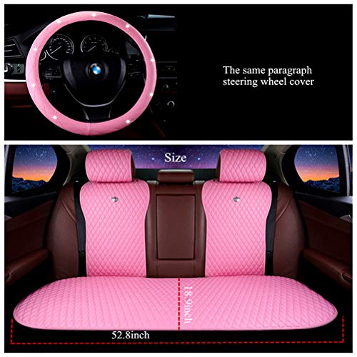 Red Rain Universal Seat Covers For Cars Leather Seat Cover Pink 2/3 Covered 11Pcs Fit Car/Auto/Truck/Suv (A-Light Pink) #TOP1