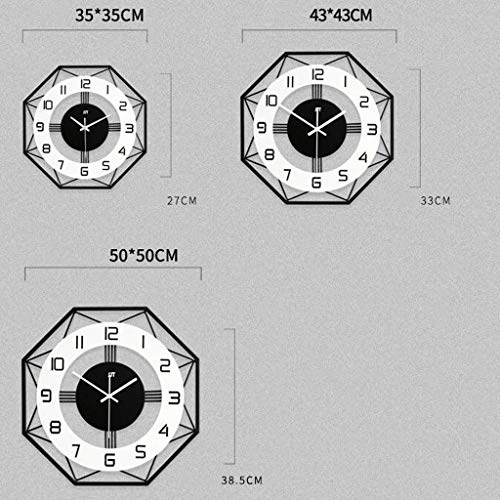 Horloge murale quartz silencieuse moderne grand format 50cm WTL - 3
