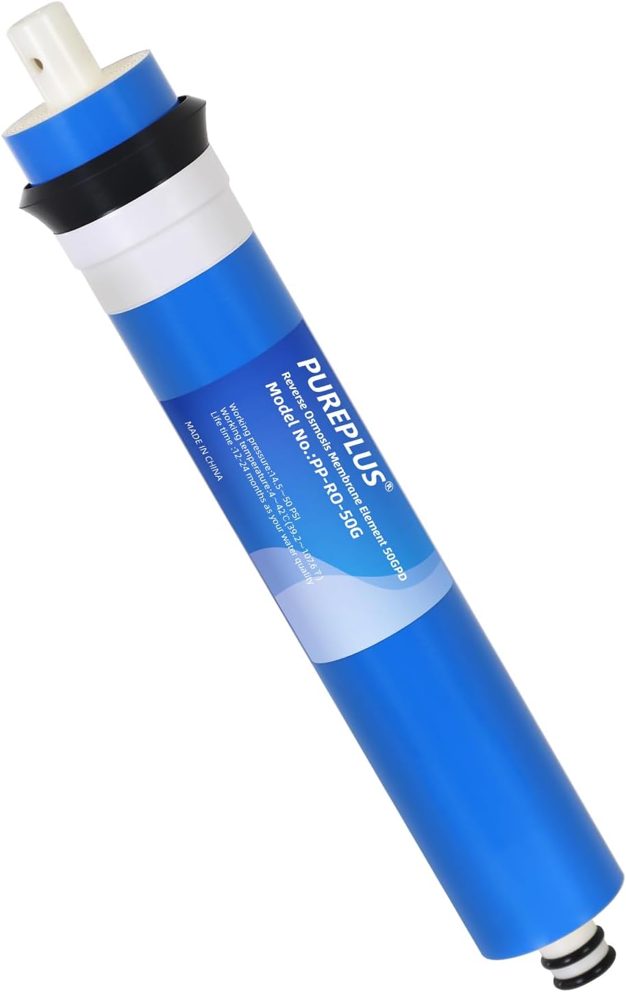 50 GPD RO Membrane, Reverse Osmosis Membrane Element Water Filter Replacement for Under-sink Home Drinking RO Water Filtration System