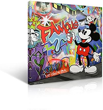 アートパネル ディズニー 飾り絵 ミッキーマウス ポスター 漫画絵画 壁掛け アートフレーム モダン アートボード インテリア 絵画 印刷された 子供部屋飾り 木枠付きの完成品 C 40cmx40cm 69 以上節約