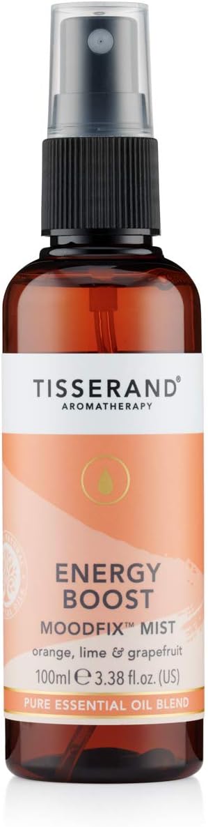 Tisserand Aromatherapy ,Energy Boost Moodfix Mist,Essential Oil Spray with Orange Lime and Grapefruit,100% Natural Pure Essential Oils,100ml