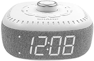 DreamCaster by Sharp Sound Machine Alarm Clock with Bluetooth Speaker, 6 High Fidelity