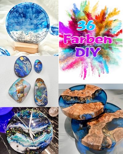 Luckymica Mica Pulver, 36 Farben Perlmutt-Pigmentpulver für Epoxidharz, 3g/Beutel Perlpigment-Set für Seifenherstellung, Badebomben, Kerzenherstellung, Kunsthandwerk, Lipgloss, Nagellack, Farbstoff