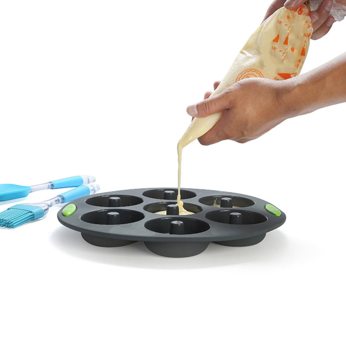 Juego de 5 Moldes de Silicona para Tartas y Bizcochos, Reutilizables y Fáciles de Limpiar, Utensilios Prácticos para Hornear en Cocina Casera