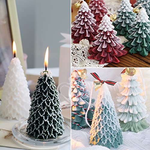 4Pcs Christmas Tree Silicone Mold, 3D Candle Molds For Candle Making, Tree Shaped Silicone Epoxy Resin Mold, Ornament Mould For Diy Wax Candle Soap Art Craft Cake Chocolate Home Decor #TOP5