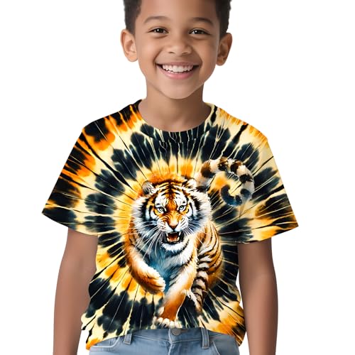 Kids Tie Dye Shirts for Boys Girls Outfit Clothes Children Hippies Short Sleeve Tees Tie-Dye T Shirt 6-16 Years2