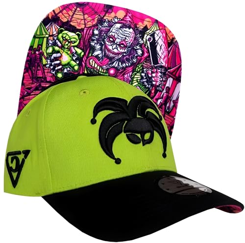 Capiche [99+ Designs] Casquette de Baseball Verte pour Hommes, Carnival Clown Curved, Carnaval incurvé, Chapeau Festival, Clown, chapelier Fou, Art Effrayant,...