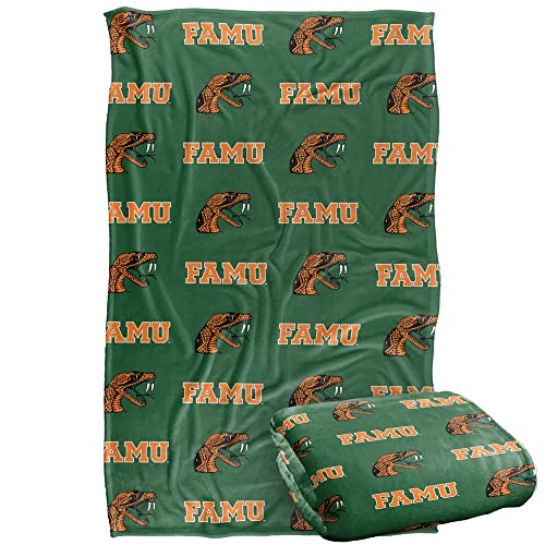Florida A&M University Blanket, 36"x58" Logo Pattern, Silky Touch Super Soft Throw Blanket