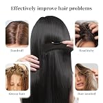 Dandruff Comb with Self-Cleaning Hollow Teeth & Massage Handle - Scalp Detox Comb for Flakes, Oil Removal - Dandruff Scalp Hair Combs for Women/Men/Kids - Image 4