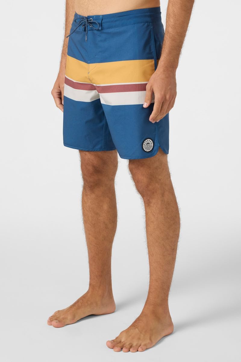 O'Neill Men's Cruzer Stripe Scallop 18 Boardshorts