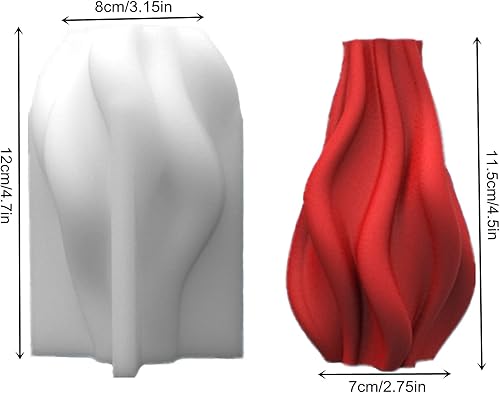 Miniatura 2 de Molde de silicona de cilindro irregular, molde de jabón de vela de pilar geométrico, molde de chocolate para hornear, molde de resina de yeso