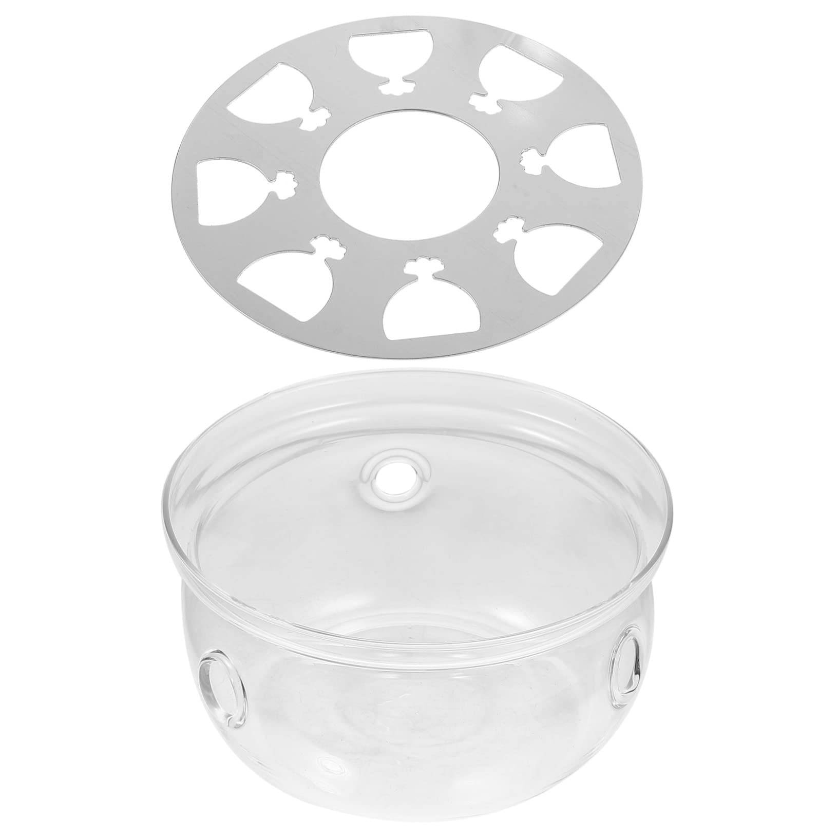 Calentador de té y accesorio para calentar té en base calefactora de vidrio de mesa