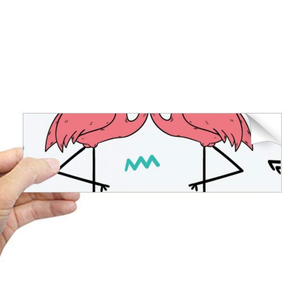 Autocollant flamants roses pour masquer les rayures de PC et vitre