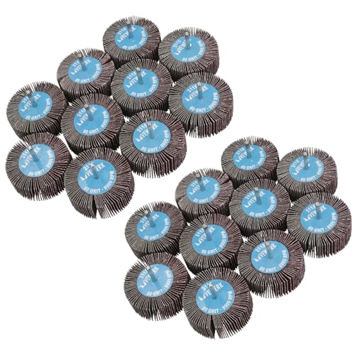 Disques abrasifs à lamelles grain 80 tige 6 mm pour meuleuse rotative et ponçage