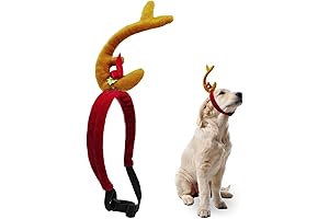 Reindeer Antlers Dog Costume: Festive Headband for Christmas and Halloween Celebrations