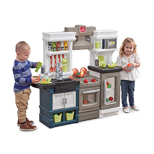 Step2 Modern Metro Kitchen Spielküche | Spielzeugküche für Kinder mit 33 teiligem Zubehör Set inkl. u.a. Geschirr… – Bild 4