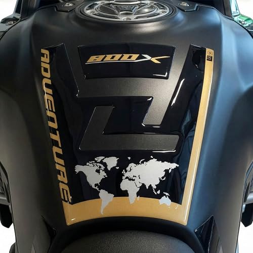 Sticker 3D réservoir Kove 800X or Labelbike protection résine