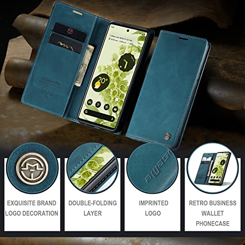 COGOTO Capa Google Pixel 6 Case Carteira de Couro Capa Suporte Magnético Função Flip Kickstand Prote