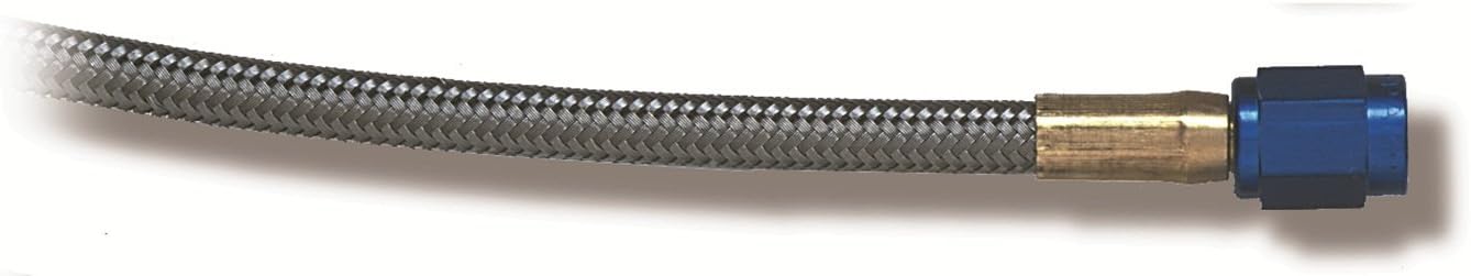 NOS 15230NOS Stainless Steel 2' Braided Hose with -4AN Blue Fittings