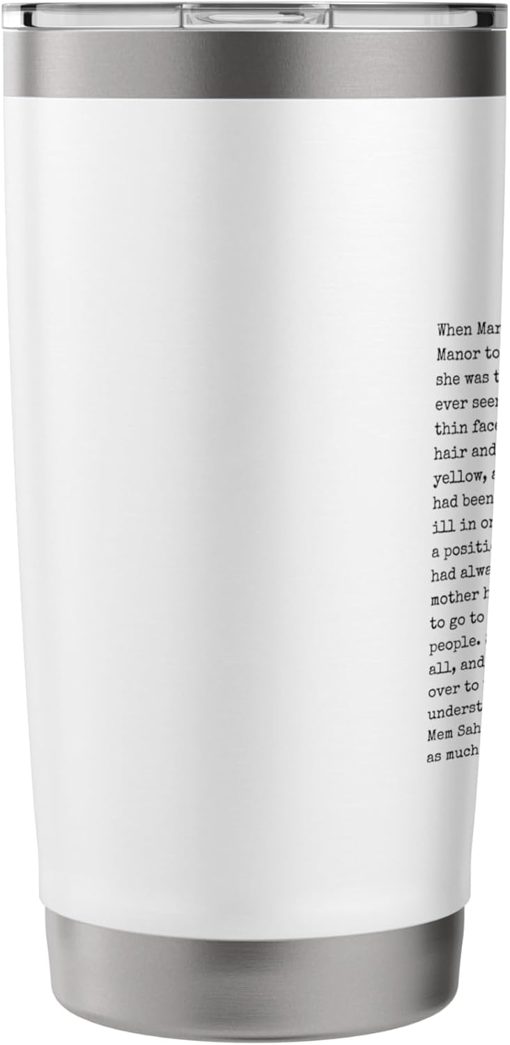The Secret Garden Book Lover Reader Vintage Text Stainless Steel Insulated Tumbler - Image 4