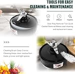 7-Fin Extractor Blade Replacement Compatible with Ninja Auto-iQ BL480 BL482 BL642 BN801 NN102, 10.5cm Blender Blade Assembly for 18oz 24oz 32oz Cups with Seal Ring Tool & Cleaning Brush