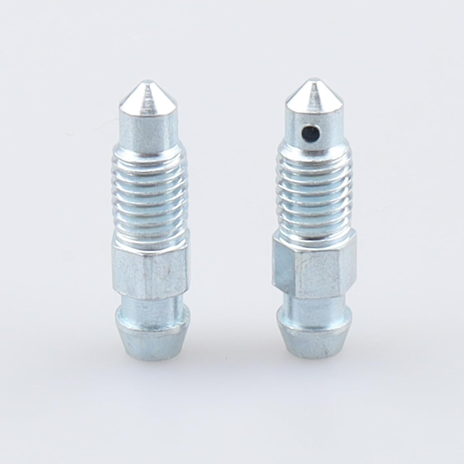 AC PERFORMANCE M7 x 1.0 Brake Bleed Nipple Screw Bleeder Fitting Zinc Steel, Full Length 26mm, Pack of 2
