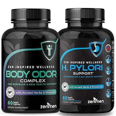 Zenmen Gut Health Bundle Body Odor and H.Pylori Support Capsules