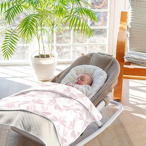 Image of Swaddle Blanket for Pink and Purple Dragonfly Baby Receiving Blanket Muslin Baby Swaddles Soft Cotton Breathable Nursery Blankets for Unisex Boys and Girls 30x40 Inch