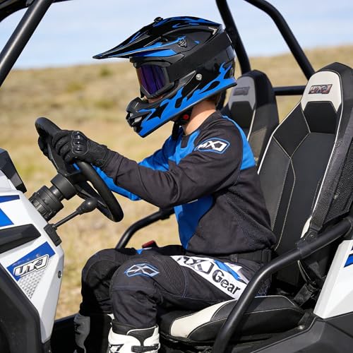 Image of Youth Kids Dirt Bike Helmet for Boys & Girls,F001 Full Face Motorcycle Helmet for Off-Road ATV Street Riding Four Wheeler Mountain Bike with Goggles Gloves,DOT Approved
