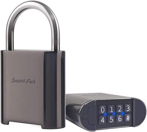 QYKSONIC Cerradura de combinación, impermeable, negro plomizo, combinación de 4 a 8 dígitos, adecuada para exteriores, garaje, valla, almacén,
