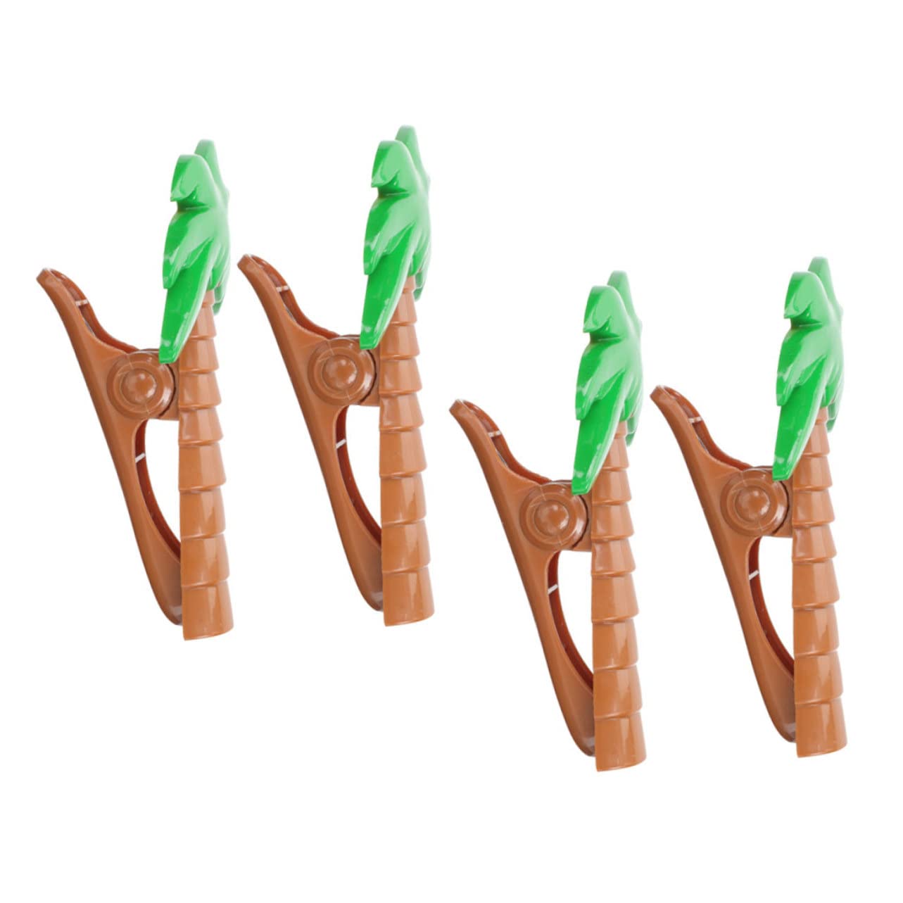 Mobestech 2 Sätze Kokosnussbaum -strandclip Handtuch Großes Übergroßes Strandtuch Schwimmbad Im Freien Strandtuch-Clips Strandkorbklemme Strandkorb-Clips Plastik 4 Stück * 2