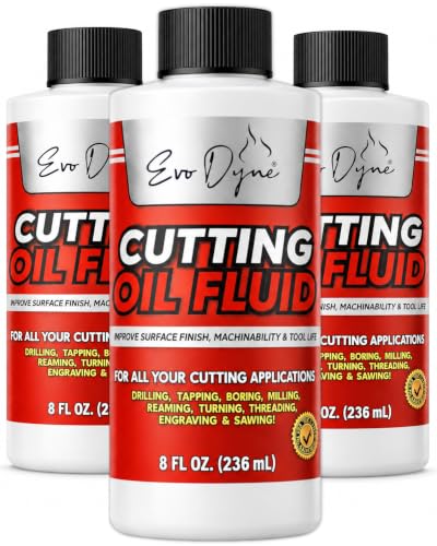 Evo Dyne Cutting Oil 3-Pack 8 oz Metal Cutting Fluid Made in USA