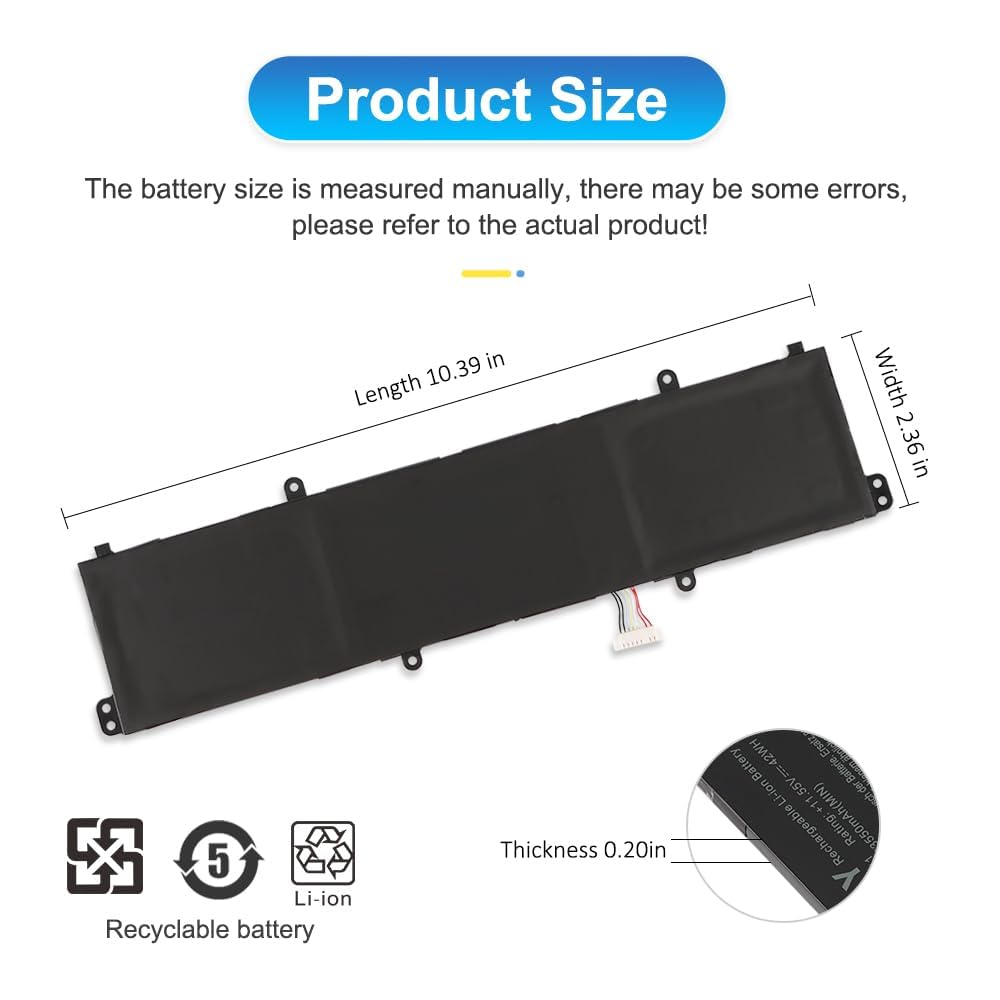 Amazon.com: ETESBAY B31N1911 C31N1911 Battery Replacement for ASUS