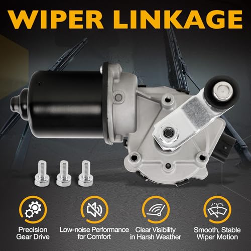 Image of Front Windshield Wiper Motor Compatible with 2002-2006 Toyota Camry, 01-05 RAV4, 04-10 Sienna, 99-08 Solara, Lexus RX330, RX350, ES300, ES330, IS300, Scion xB Replace 85110-06030 85110-33220