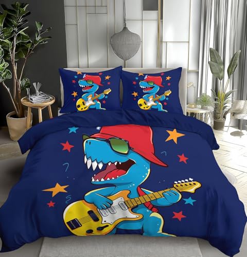 Parure de lit Dinosaure Douce 220x240 pour Apaiser les Nuits d'Enfant