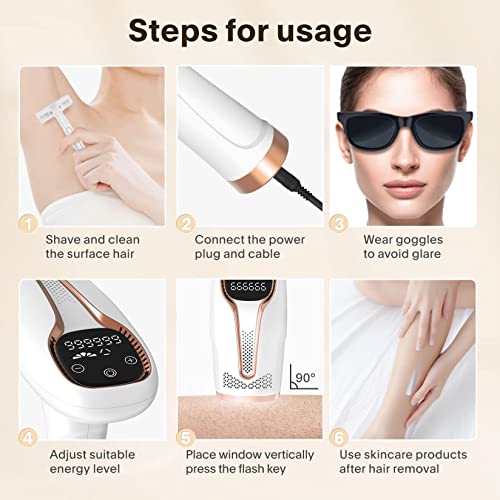 Laser Hair Removal For Women And Man Ipl Hair Remover Device Professional Hair Removal For Facial Body At-Home Upgraded To 999,999 Permanent Flashes #TOP6