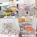 MANO Stackable Refrigerator Drawers Pull Out Bins Double Layer Fridge Organizer Refrigerator Organizer Box Clear Plastic Food Storage Containers Set Produce Saver for Pantry, Freezer, Kitchen Cabinet