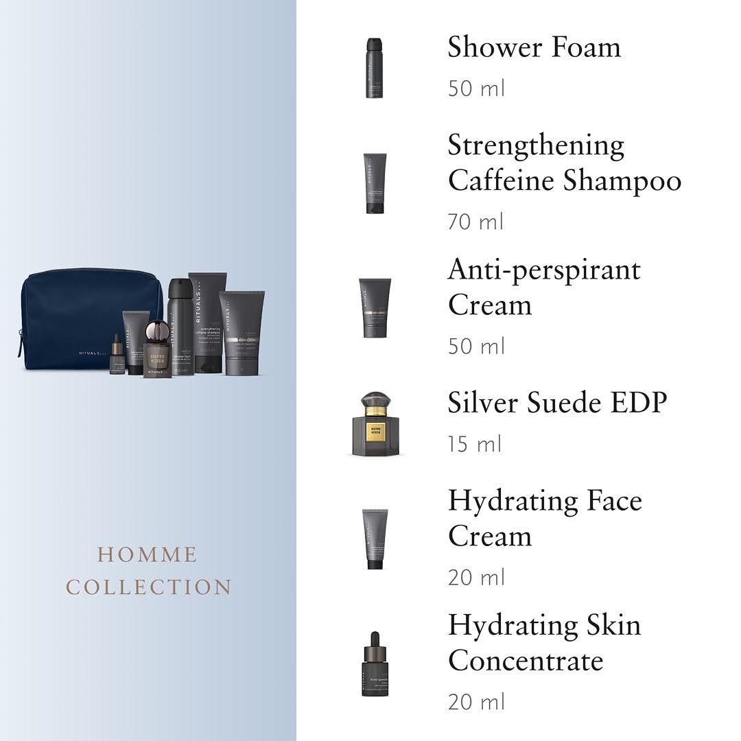 Rituals Homme Set Regalo Grande, Cuidado Facial Corporal y Cabello