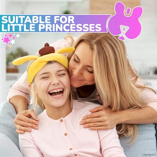 LIBERHAUS Yellow Bear Ears Headband – Cheerful Chipmunk Ears for Costume Party – Universal Size, Dog Kawaii Headband for Spa — view 6