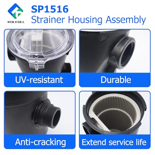 KOLEOLL SP1516 Strainer Housing Assembly Replacement for Hayward Pool Pumps by KOLEOLL - Used condition - Image 3