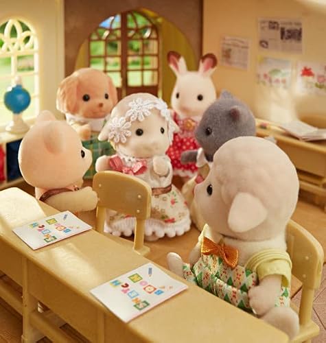 Calico Critters Sheep Family, Set Of 4 Collectible Doll Figures #TOP6