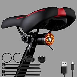 LED Bicycle Rear Light, USB-C Rechargeable Waterproof Bicycle Light for MTB and Road Bike
