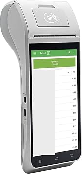 Handheld POS 4 Gram Smart Handheld POS PDA 2 + 16 Gigabyte Mobile Device 58mm Thermal Receipt Building Printer NFC Reader Barcode Scanner POS Supermarket Restaurant Warehouse Retail Inventory