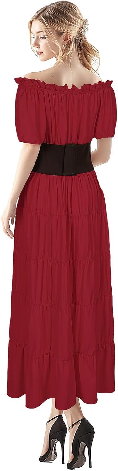 Women’s Renaissance 5 pcs fairy dress costume Medieval Victorian Peasant Cottagecore 1700s Dress - Image 3