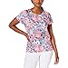 Ideology Womens Printed Floral T-Shirt Blue XL
