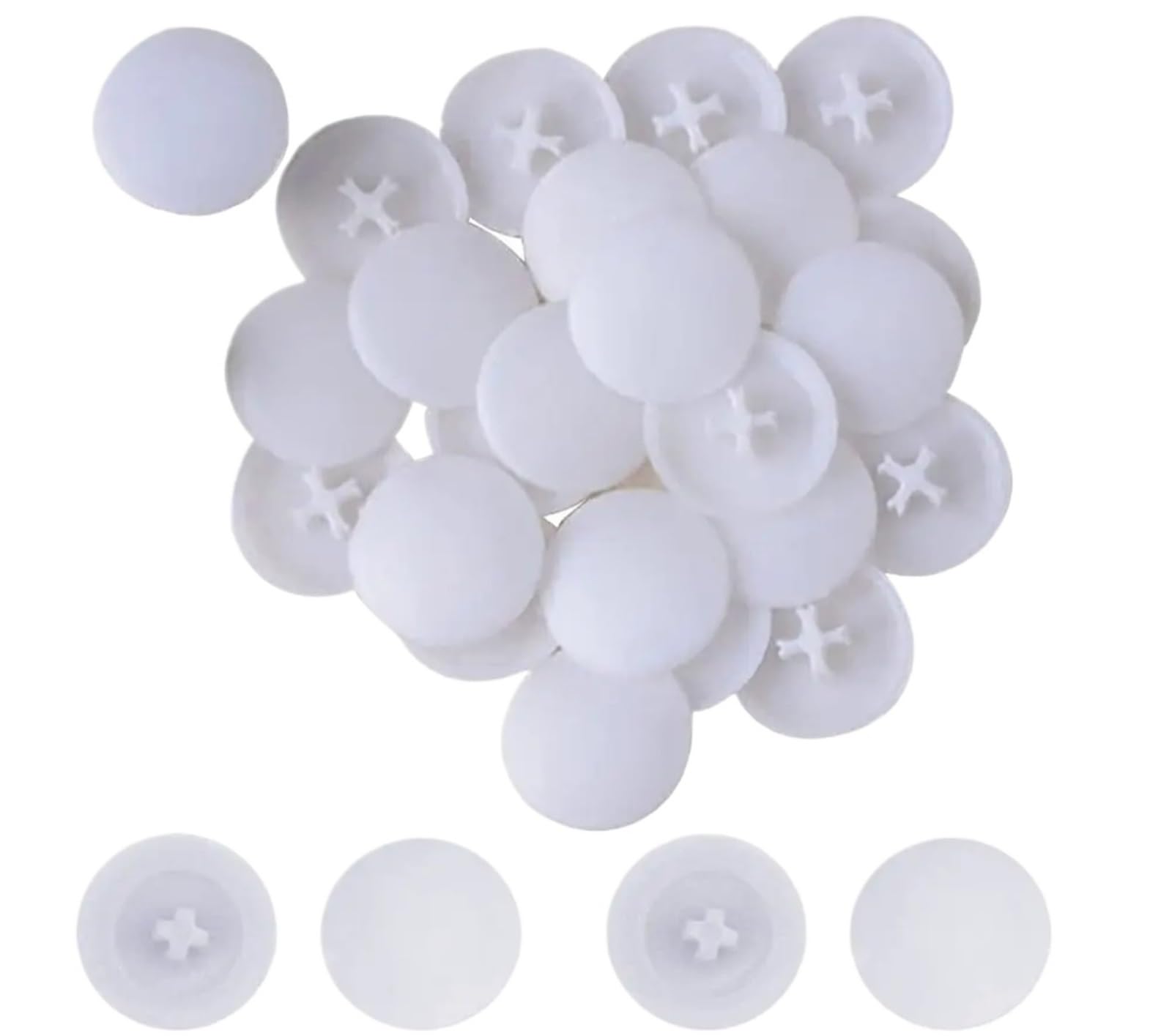 Hinged Screw Cover Caps 200pcs Furniture Hardware Plastic Nuts White Exterior Protective Screws Cap