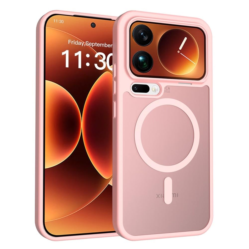 Coque Xiaomi 15 Ultra solide en silicone rigide antichoc rose