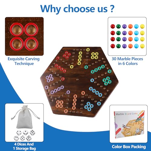 Juego de mesa Wahoo de madera 20 pulgadas para 4-6 jugadores miniatura 2